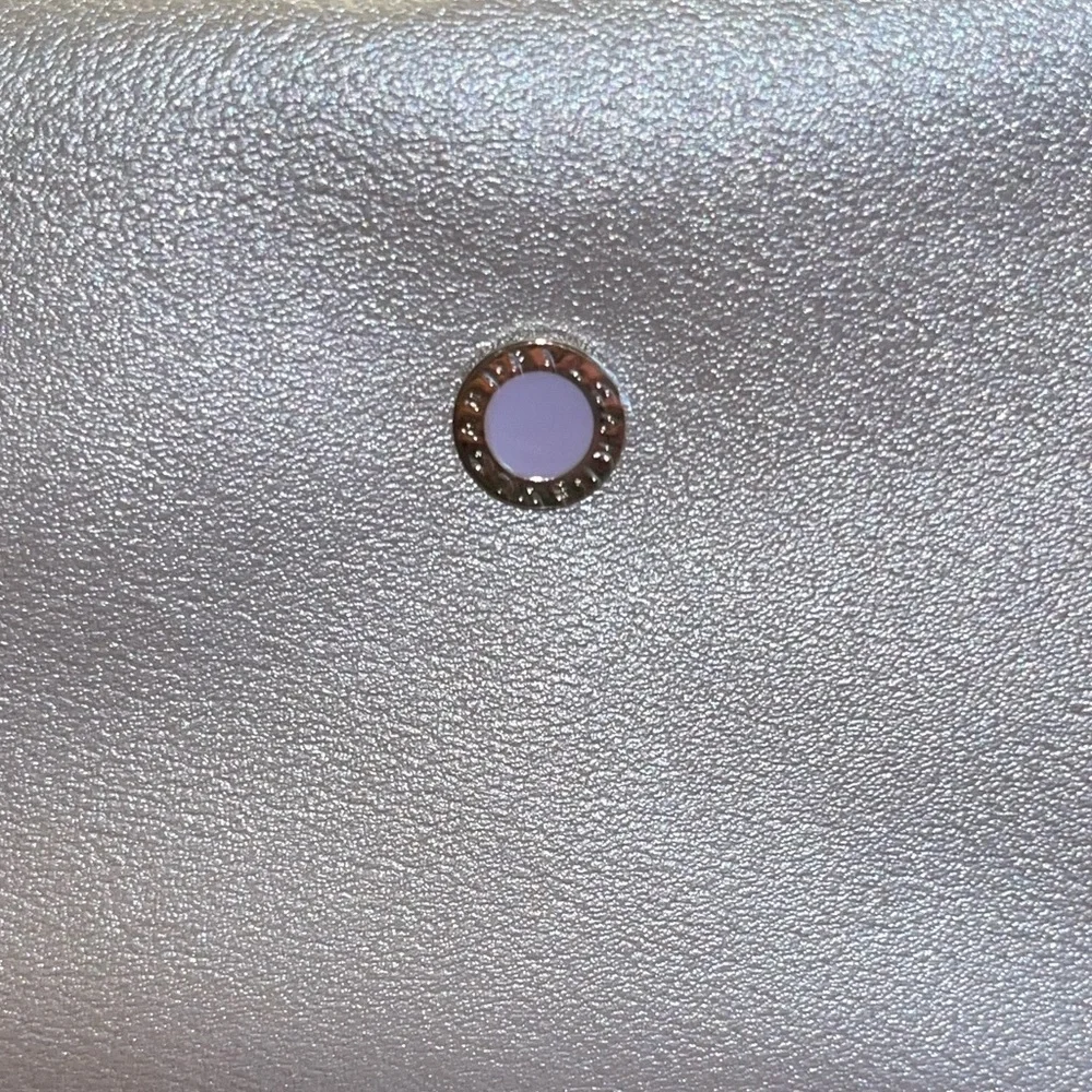 BVLGARI travel cosmetic bag silver NWOT designer case small size